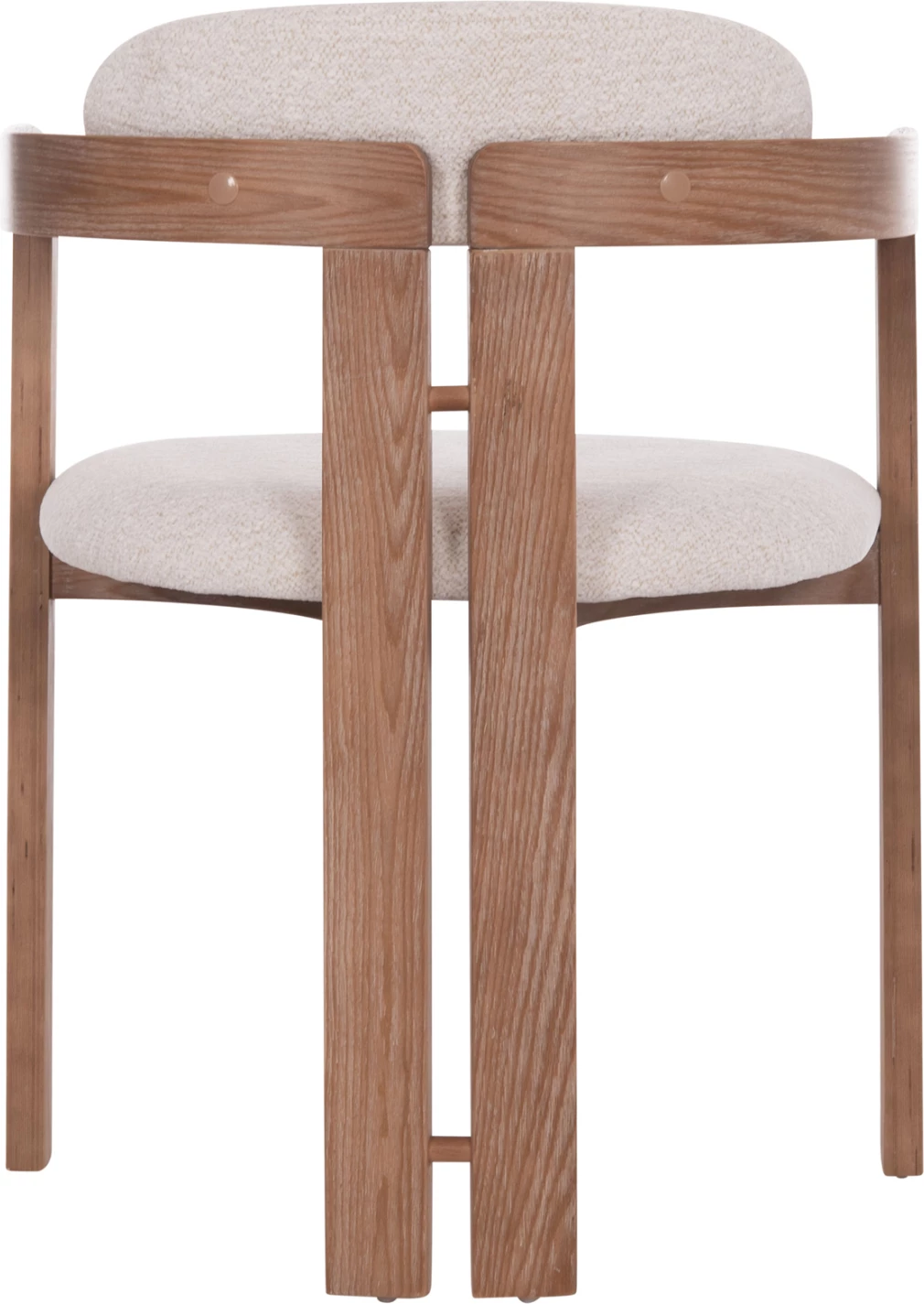 Karrige ngrënieje KALL, set prej 2 copë, tekstil bezhë, dru i bardhë mat, 56x45x73cm