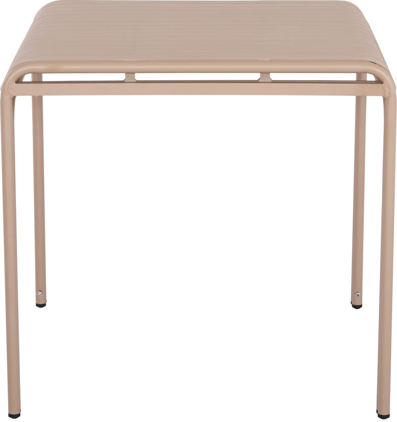 Tavolinë katrore për jashtë, alumin, ngjyrë shampanje, RACHEL FH6338.04, 80x80x76cm