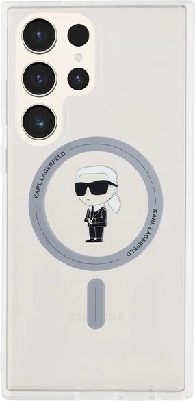 Mbështjellës Karl Lagerfeld IML Ikonik MagSafe për Samsung Galaxy S24 Ultra, transparent