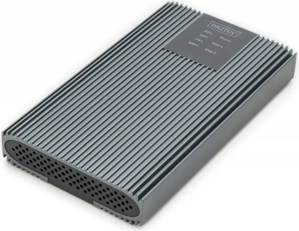 Kasë e jashtme Digitus DA-71559 për SSD M.2 NVMe, USB 3.2 Type-C, 20 Gb/s, Alumini, Gri