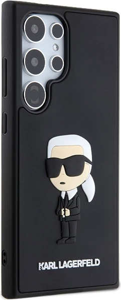 Mbështjellës Karl Lagerfeld 3D Rubber Ikonik për Samsung Galaxy S24 Ultra, i zi