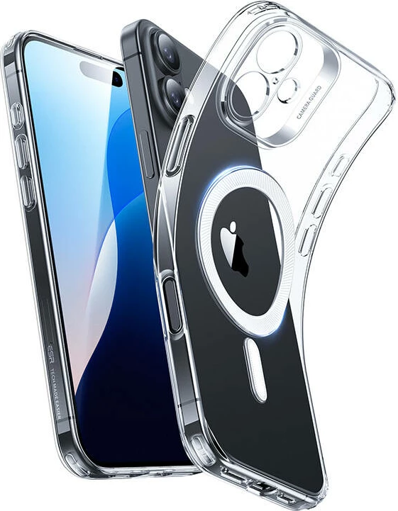 Mbështjellës ESR Zero Clear Case (HaloLock) për iPhone 16 Plus, transparent