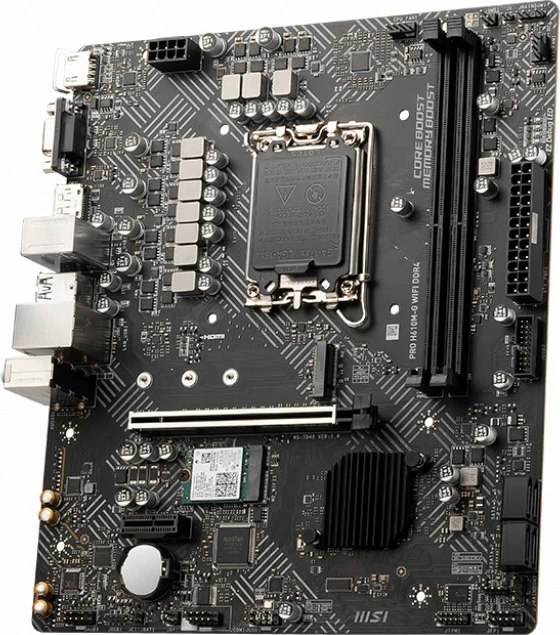 Pllakë amë MSI PRO H610M-G WIFI DDR4, Socket LGA 1700, micro ATX, e zezë