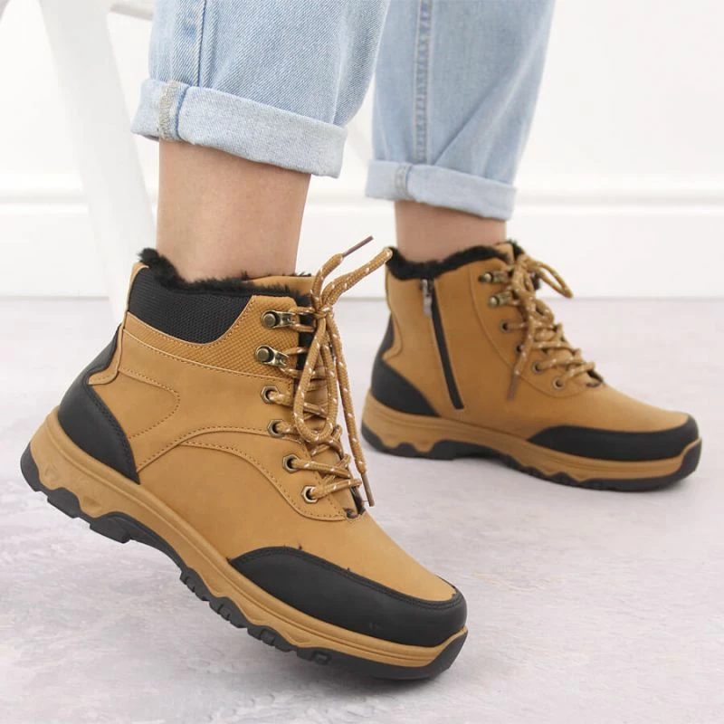 Çizme trekking për meshkuj Inny, kafe dhe të verdha