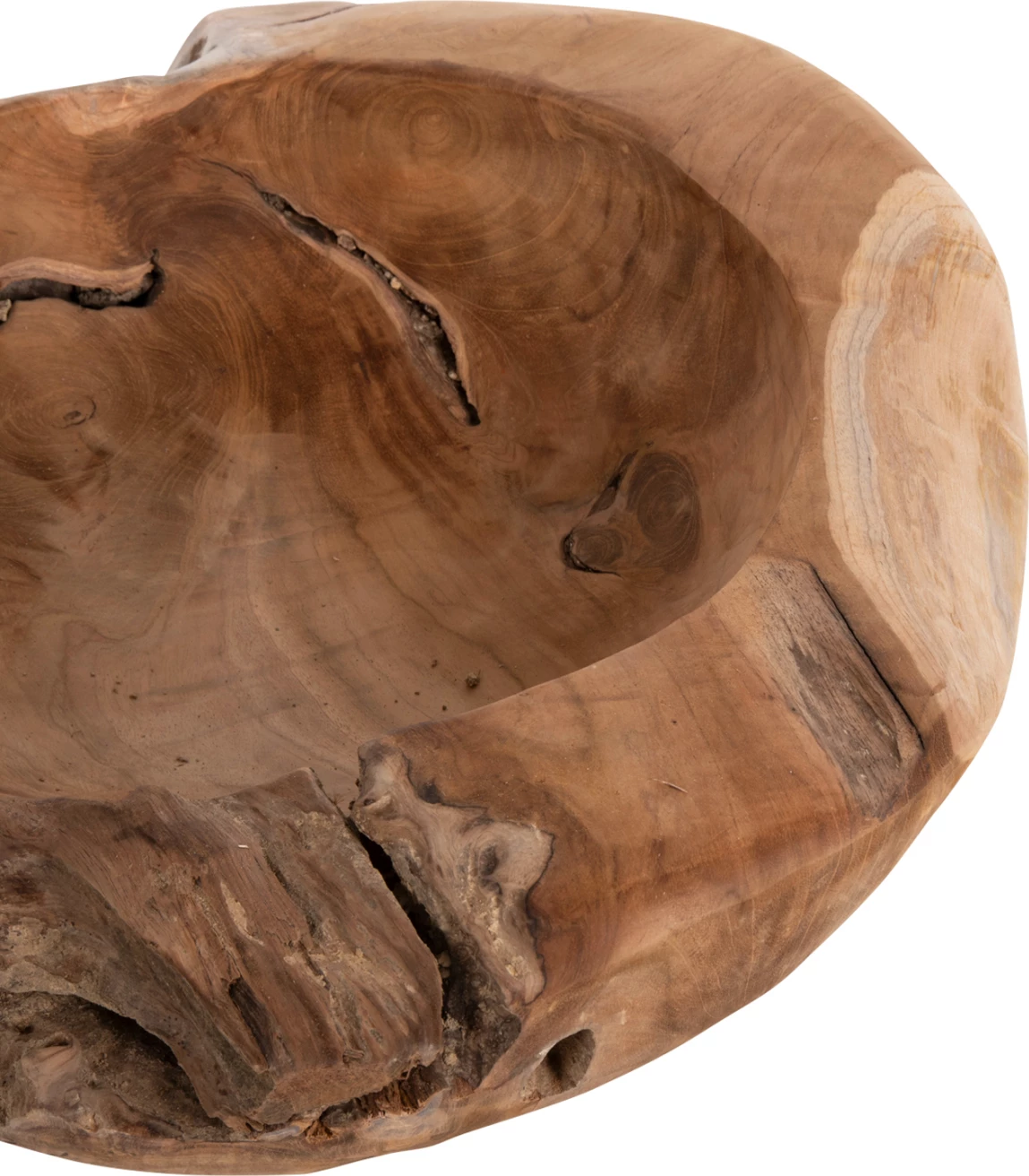 Enë dekorative për tavolinë YOKI FH9629 dru tik Φ50x16Hcm