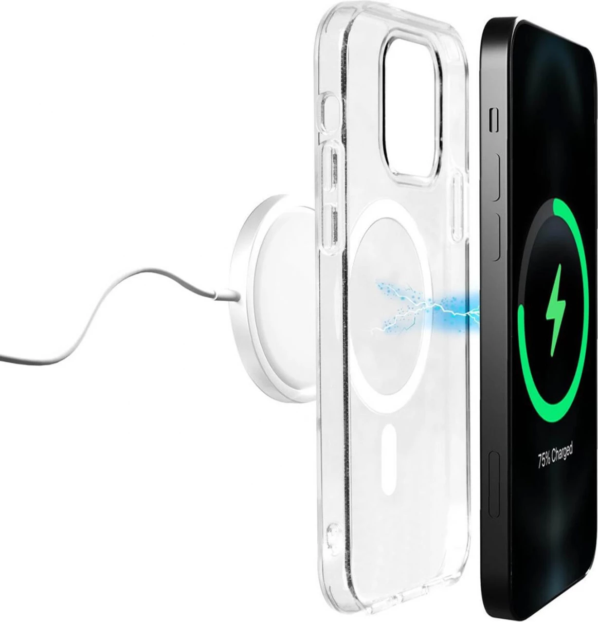 Mbështjellës Puro Lite Mag MagSafe për iPhone 14/13, silikon, transparent