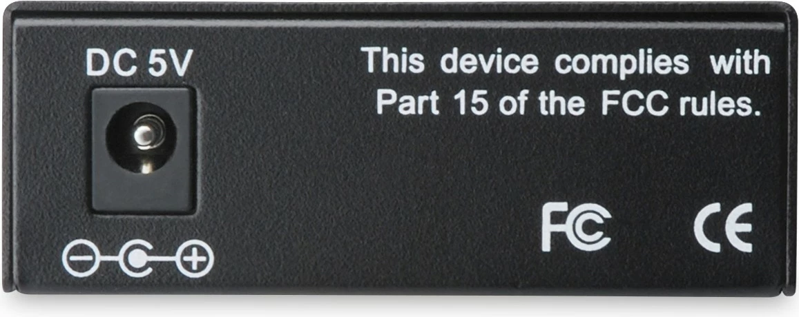 Media konvertues Digitus, 100Base-TX në 100Base-FX, RJ45/ST, 2km, i zi