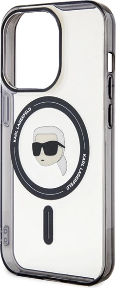 Mbështjellës Karl Lagerfeld KLHMP15XHKHNOTK për iPhone 15 Pro Max 6.7", transparent, MagSafe