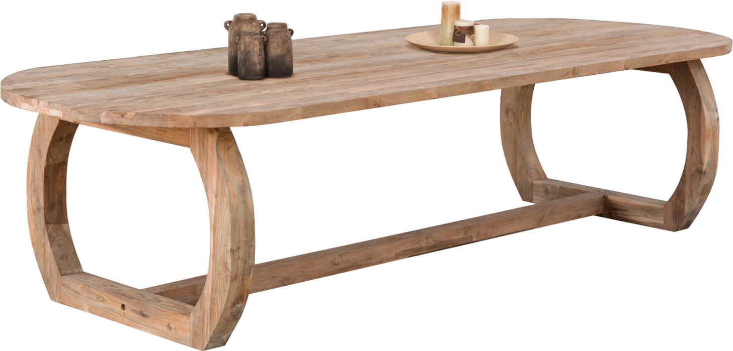 Tavolinë ngrënieje LEE FH9561, dru TEAK i ricikluar, ngjyrë natyrale, 320x120x78 cm