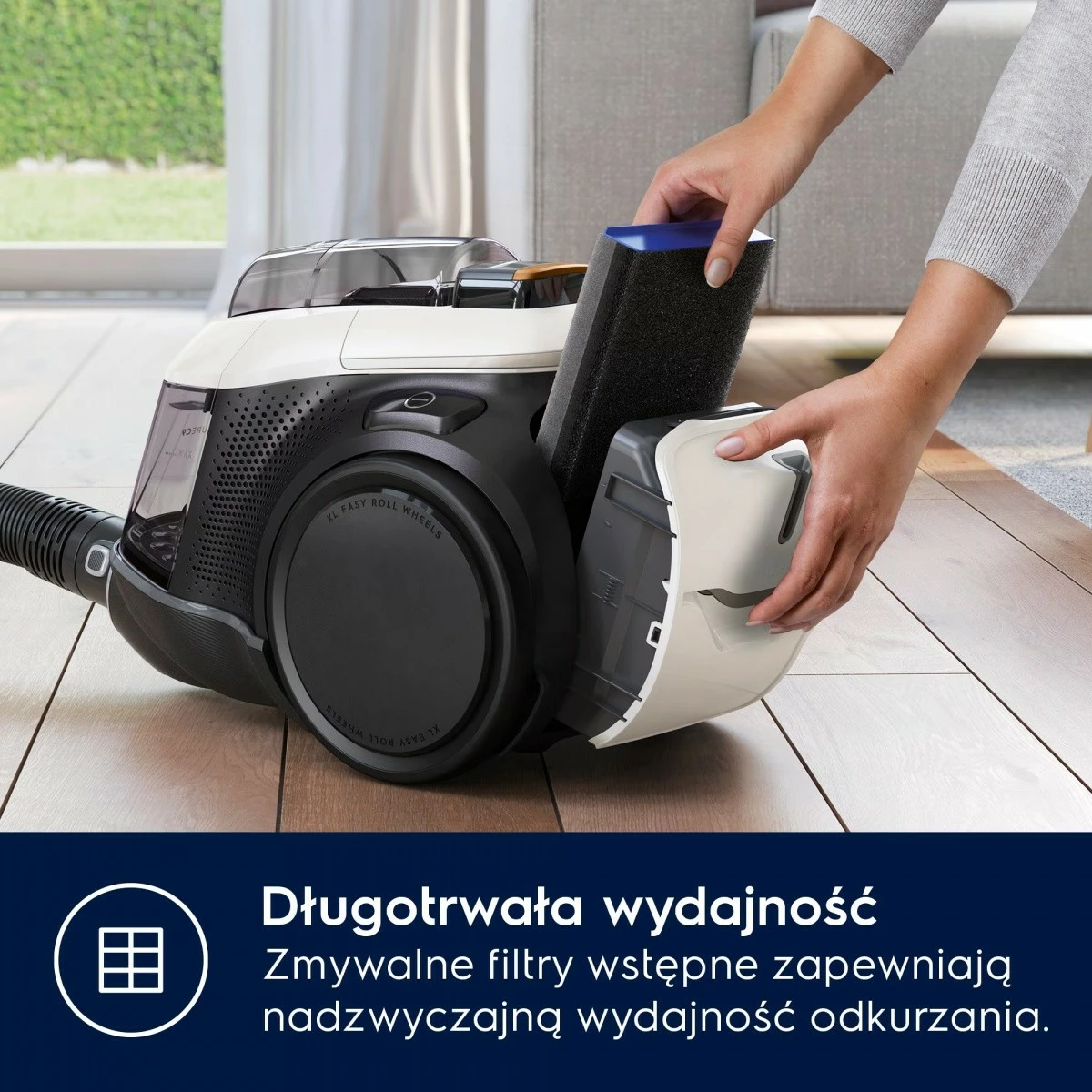 Fshesë me korrent pa qese, Electrolux, Pure C9 PC91-ALRG, 650 W, 1.5 L, HEPA, rreze 12 m, e bardhë