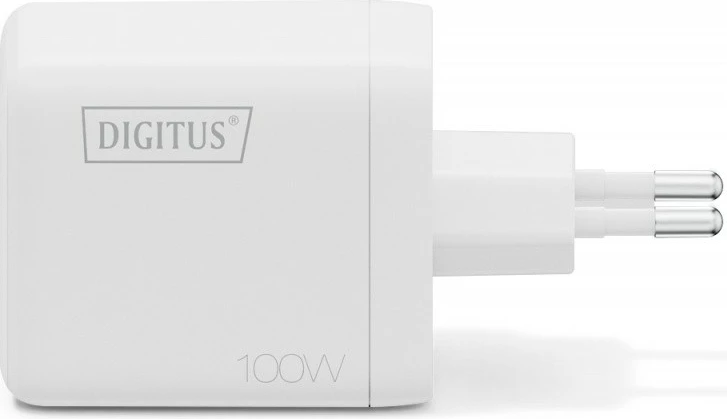 Karikues muri GaN 100W, Digitus DA-10304, 2x USB-C + 1x USB-A, i bardhë