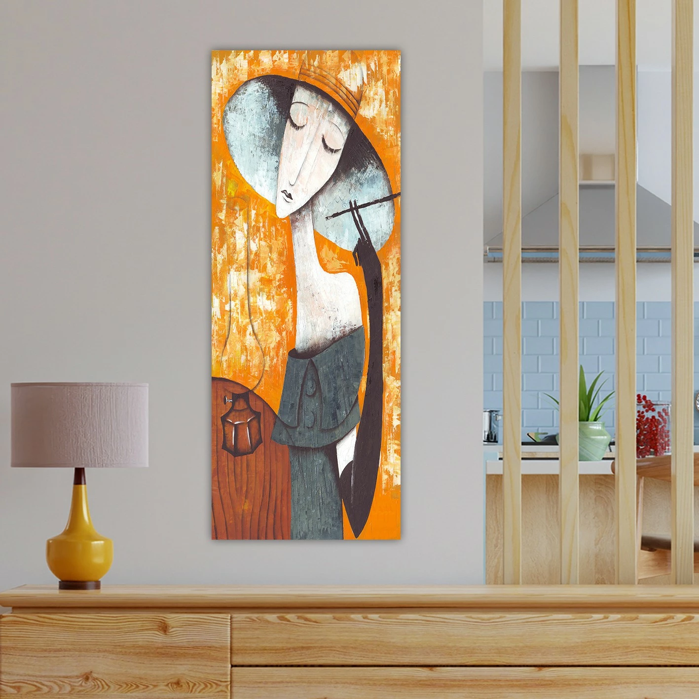 Pikturë dekorative në kanavacë, shumëngjyrëshe, DKY21398527_3080, 30x80cm