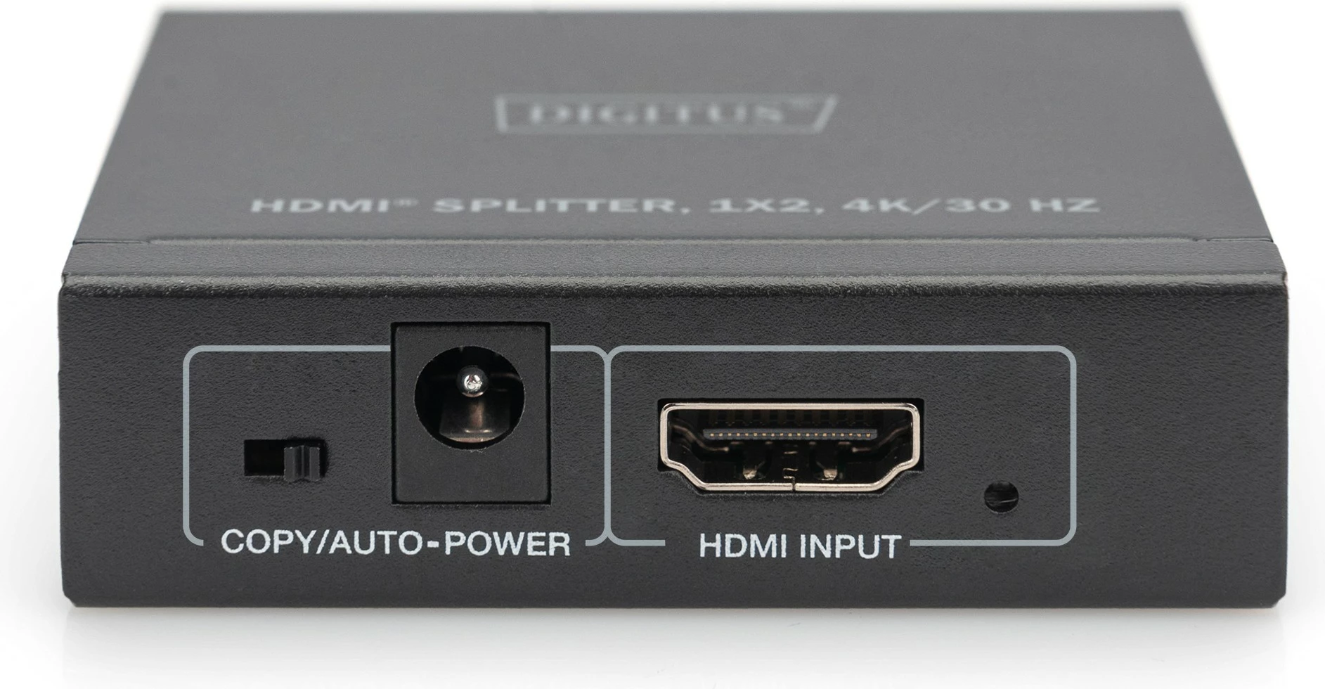 Splitter HDMI Digitus 1x2, 4K/30Hz, 2x HDMI, metalik, zi