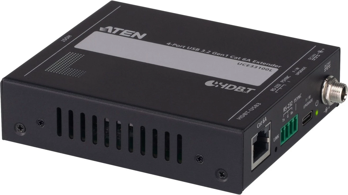 Ekstender USB 3.2 Gen 1 4 porta Cat 6A 100 m, ATEN UCE33100-AT-B, PoC USB-C + 4x USB-A aktiv, zi, set lokal + remote