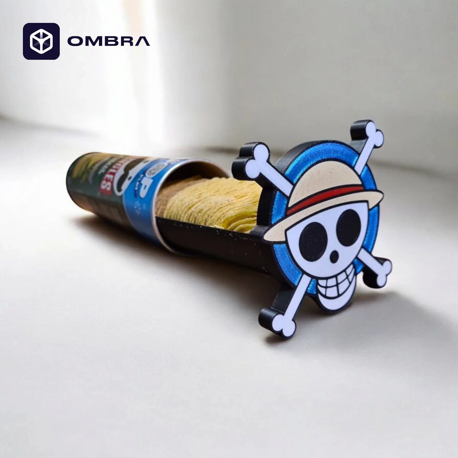 Dekor si mbajtëse për snacks, në stil të dizajnit "One Piece", e zezë