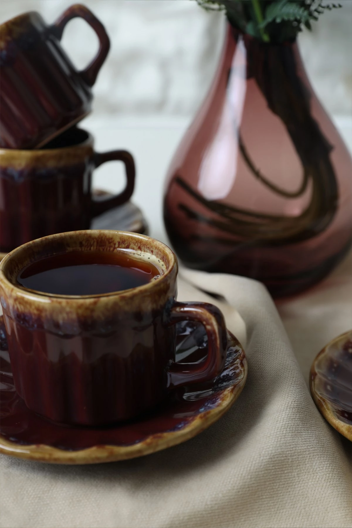 Set filxhanësh çaji (12 copë), Hermia Concept, X00018094, ngjyrë damson