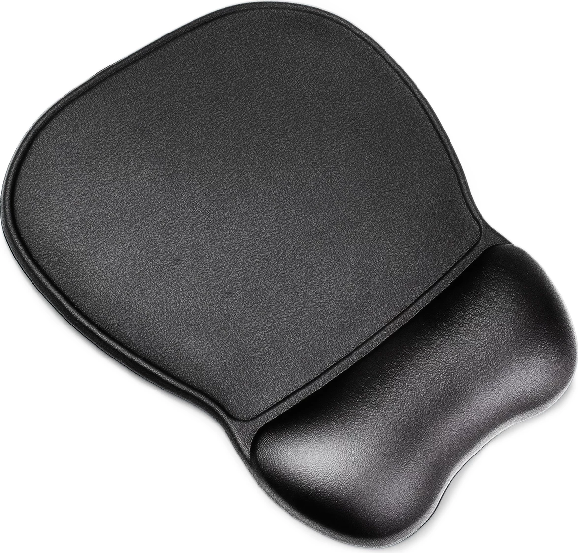 Mauspad ergonomik Wozinsky me mbështetje për kyç, lëkurë ekologjike, i zi