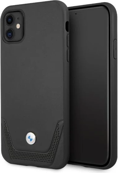 Mbështjellës BMW BMHCN61RSWPK për iPhone 11/XR, hardcase, lëkurë, i zi