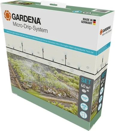 Set ujitje me pika Gardena 13450-20, 25m, zi, gjelbër