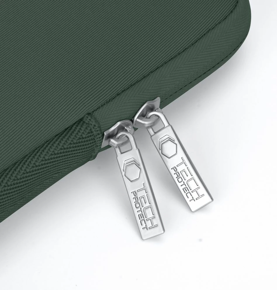 Çantë laptopi Tech-Protect NeoSlim 15-16 inç, me mini çantë, e gjelbër