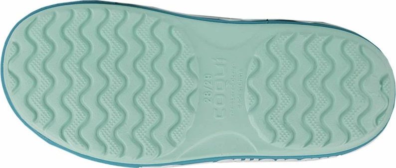 Sandale për fëmijë Coqui Yogi, blu dhe jeshile