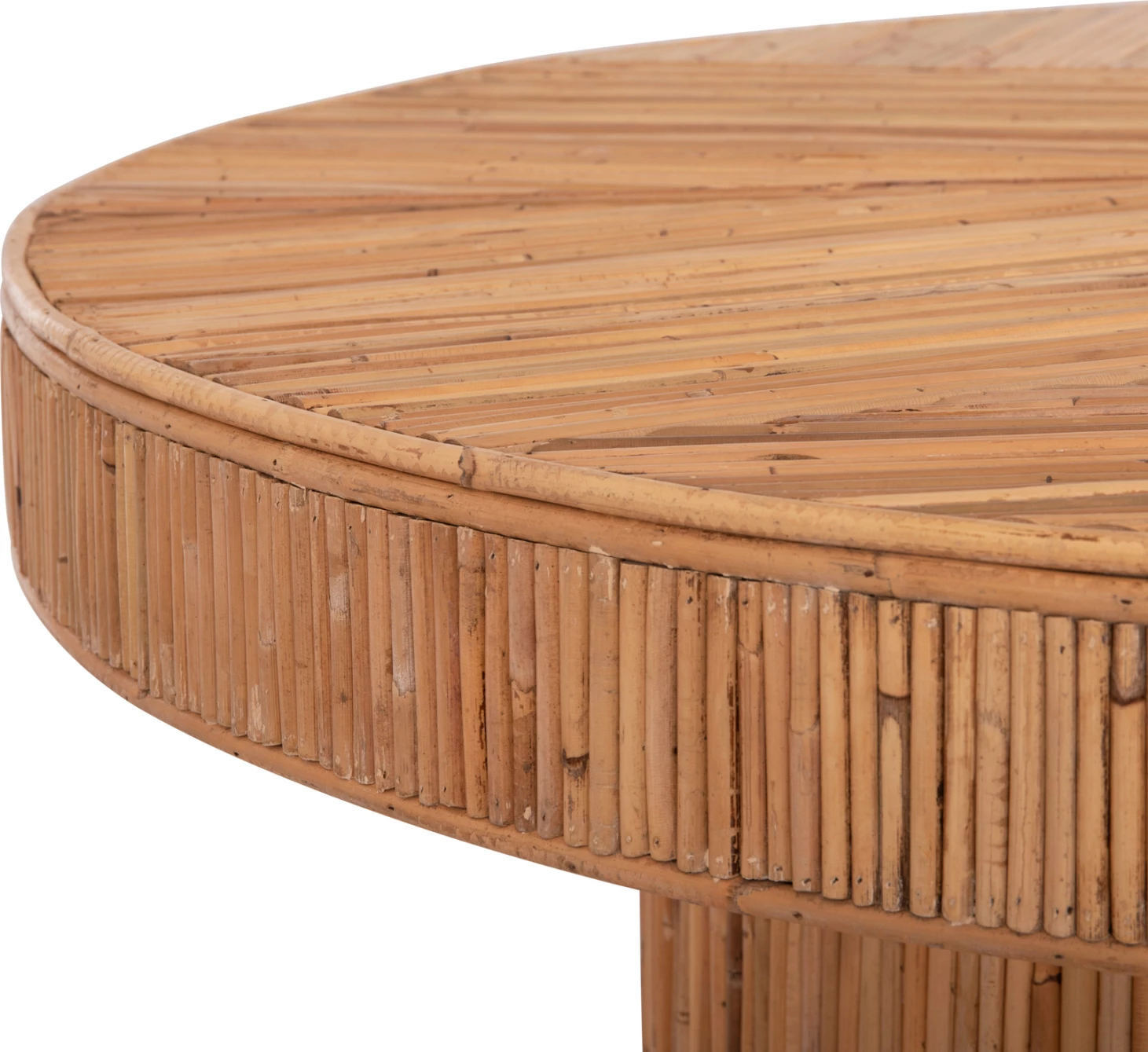 Tavolinë ngrënieje rrethore Gatsby, rattan natyral, Φ120x76H cm