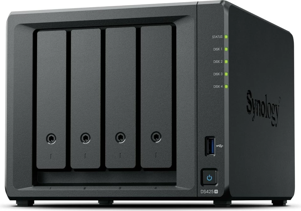 NAS server Synology DiskStation DS425+, Intel Celeron J4125, 2 GB RAM DDR4, 0 TB, e zezë