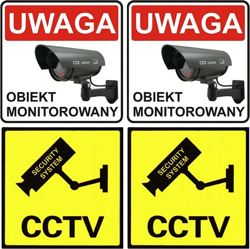 Set 2x kamera imituese tubulare CEE IR1800 WT, IP44, LED ndezëse, ABS, furnizim 2xAA, e bardhë, set 2 copë