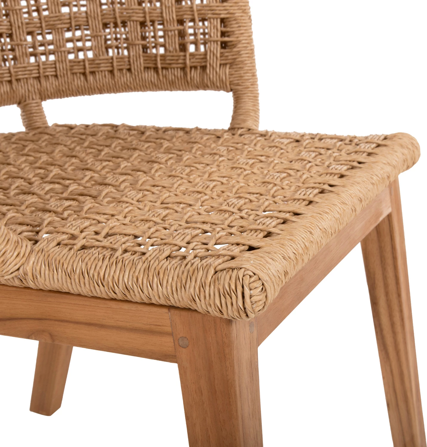 Karrige për brenda FARLEY, dru teak, litar sintetik, ngjyrë natyrale, 57x58x86H cm