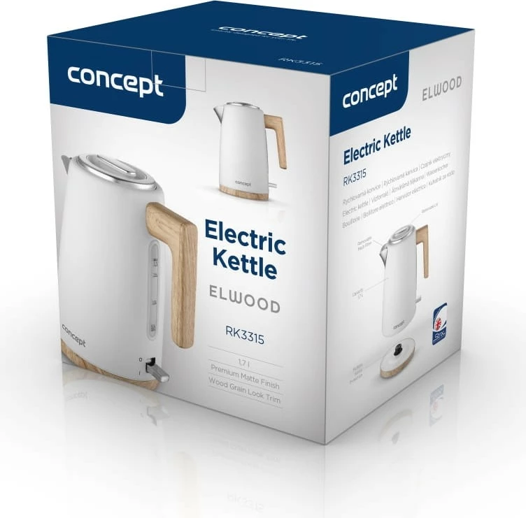 Ibrik elektrik Concept RK3315, 1.7L, Bardhë