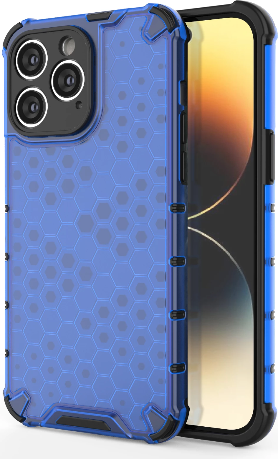 Mbështjellës Hurtel Honeycomb për iPhone 14 Pro Max, Blu