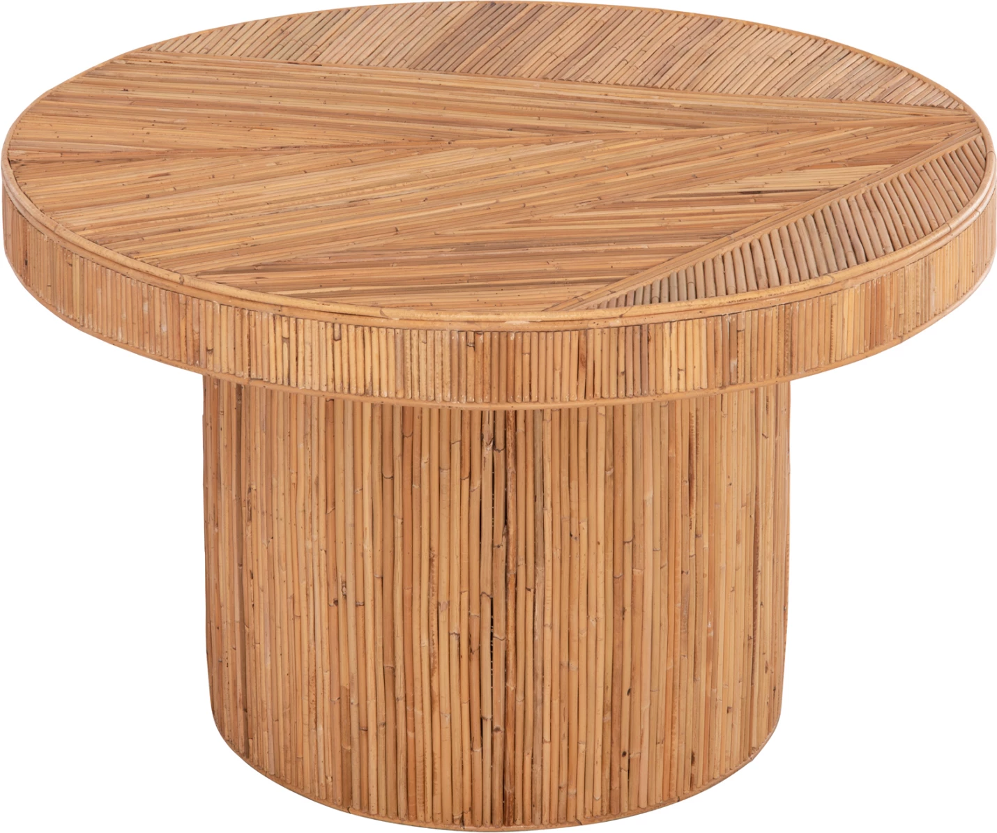 Tavolinë ngrënieje rrethore Gatsby, rattan natyral, Φ120x76H cm