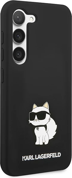 Mbështjellës Karl Lagerfeld Silicone Choupette për Samsung Galaxy S24, i zi