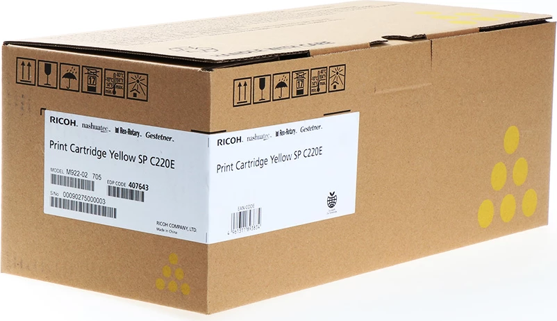 Toner Ricoh SP C220E 407643 rendiment 2000 faqe verdhë