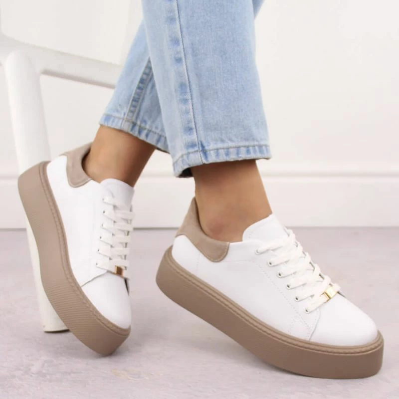 Këpucë platforme Filippo femra, të bardha
