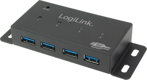 Hub USB LogiLink UA0149, 4 porta, 5000 Mbit/s, Gri