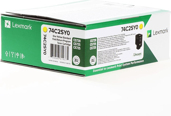 Toner, Lexmark 74C2SY0 XL 7000 faqe, e verdhë