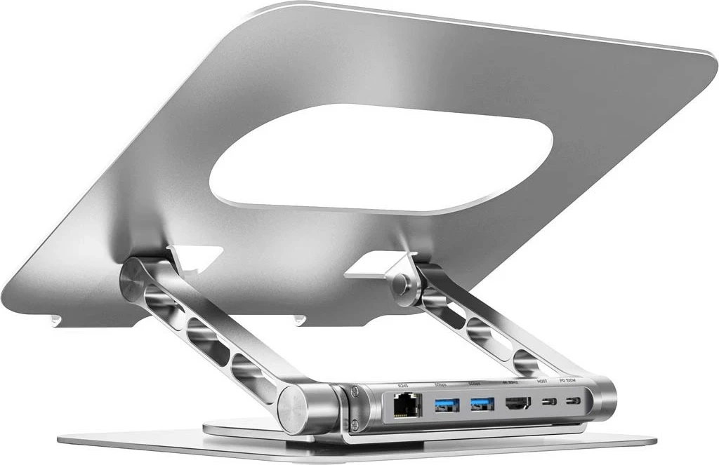 Podstavec laptop Unitek me hub USB-C HDMI 4K, gri