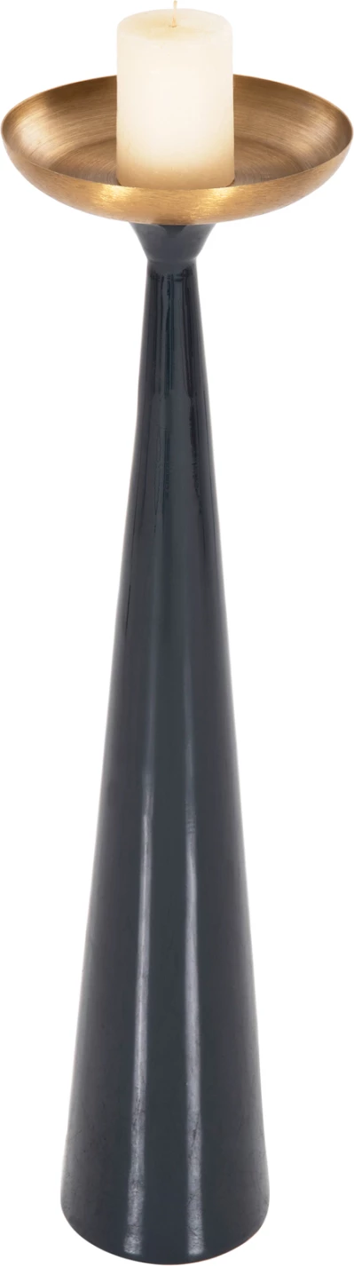 Qiri mbajtës për dysheme GUNTUR FH4382 metalik, ngjyrë anthracite blu-ari, Φ20,5x76.5H cm