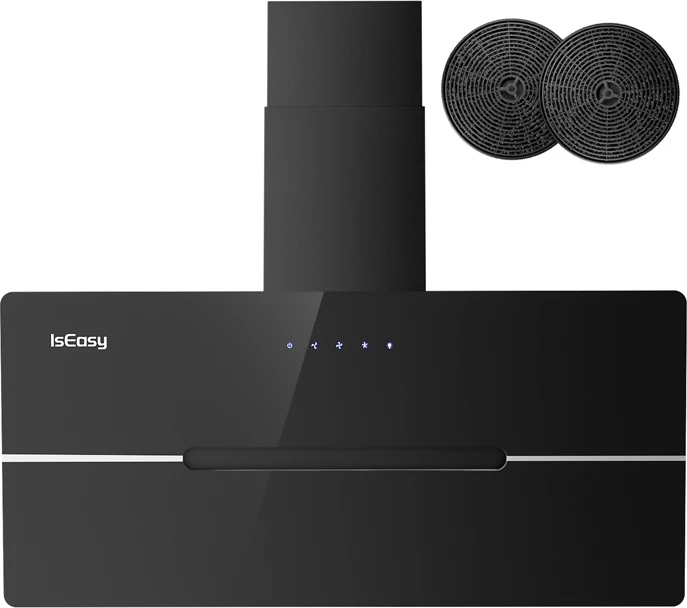 Aspirator kuzhine IsEasy TV5290D4-CC-I2, me panel të zi, 524 m³/h