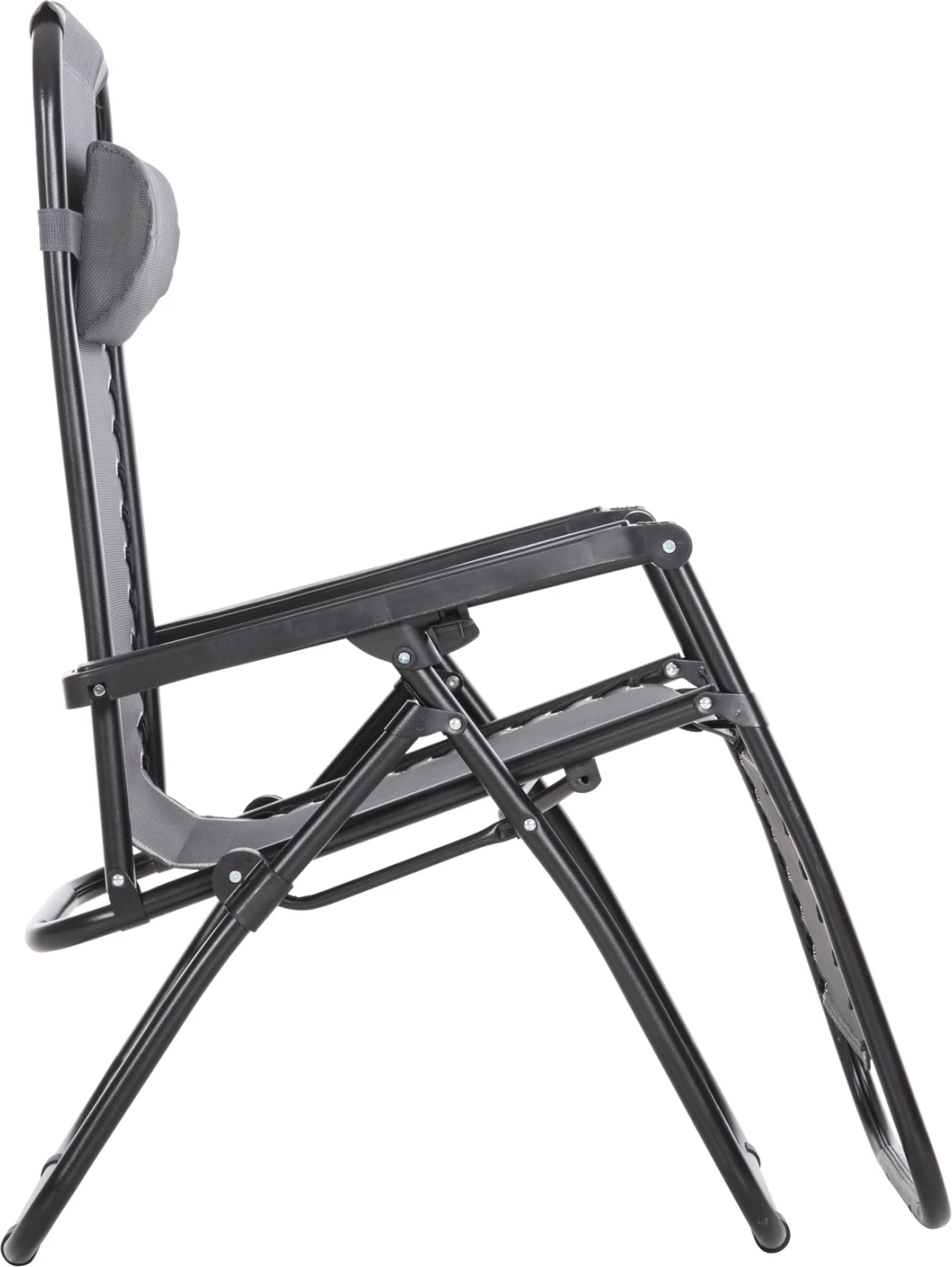 Karrige relaksuese COMPANION, tekstilene gri, metal i zi, 67x145x110cm, set prej 2 copash