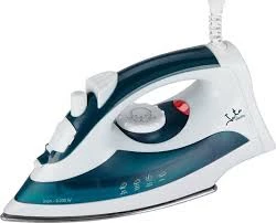 Hekur me avull JATA PL120 2200W, pllakë inox, avull vertikal, blu-bardhë