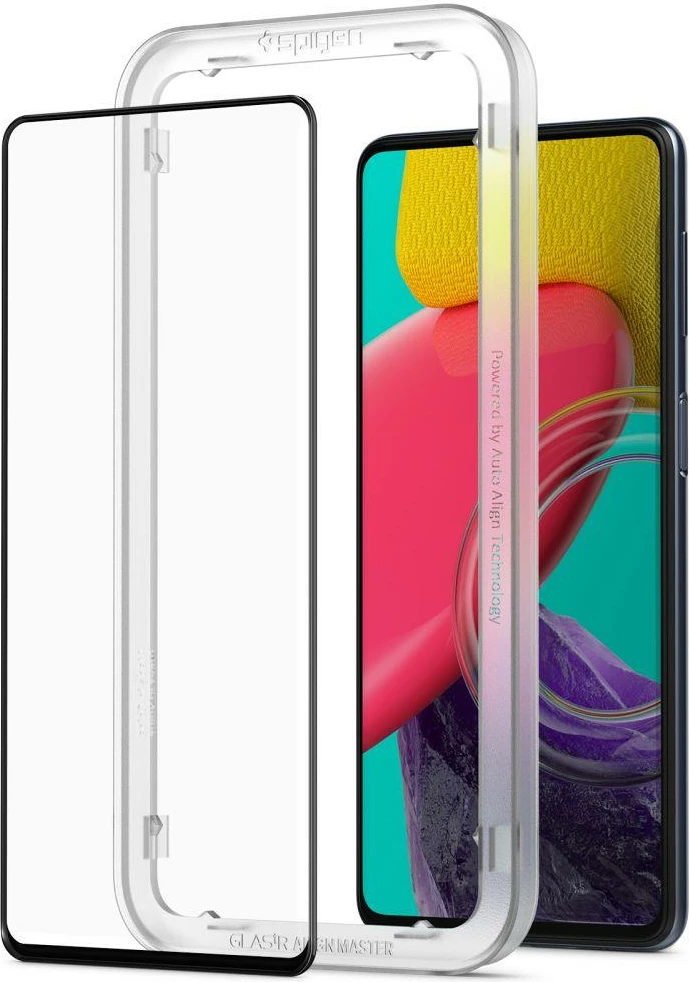 Xham i temperuar Spigen Glass FC AlignMaster për Samsung Galaxy M53 5G, i zi