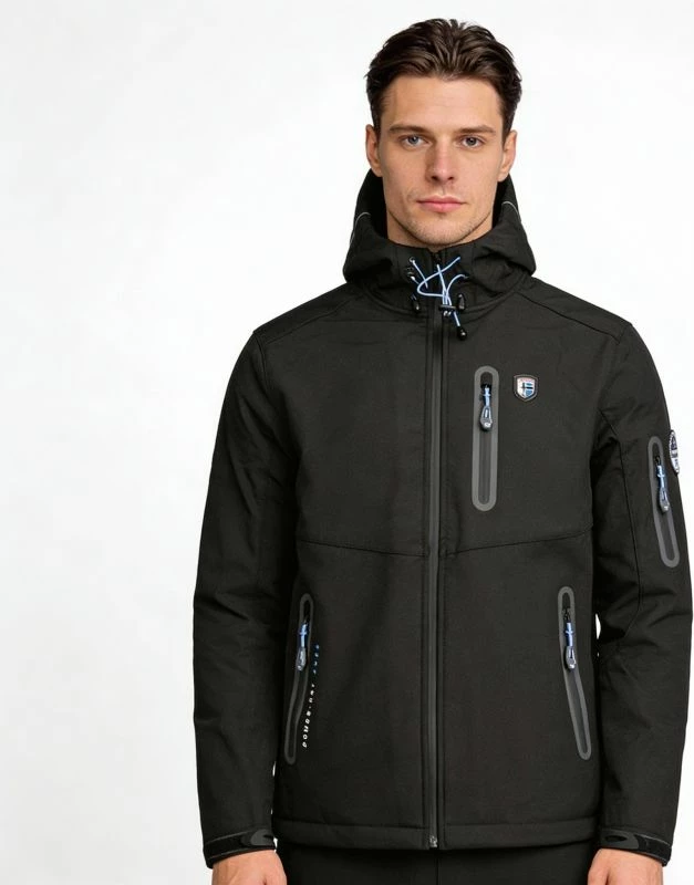 Jakne softshell për meshkuj Geographical Norway, e zezë