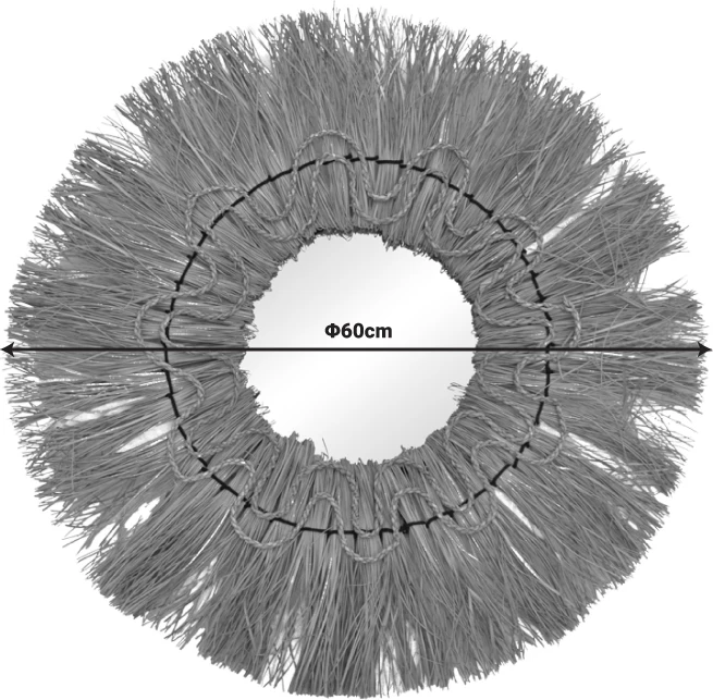 Pasqyrë mendong Inart, ngjyrë natyrale, D60x6cm