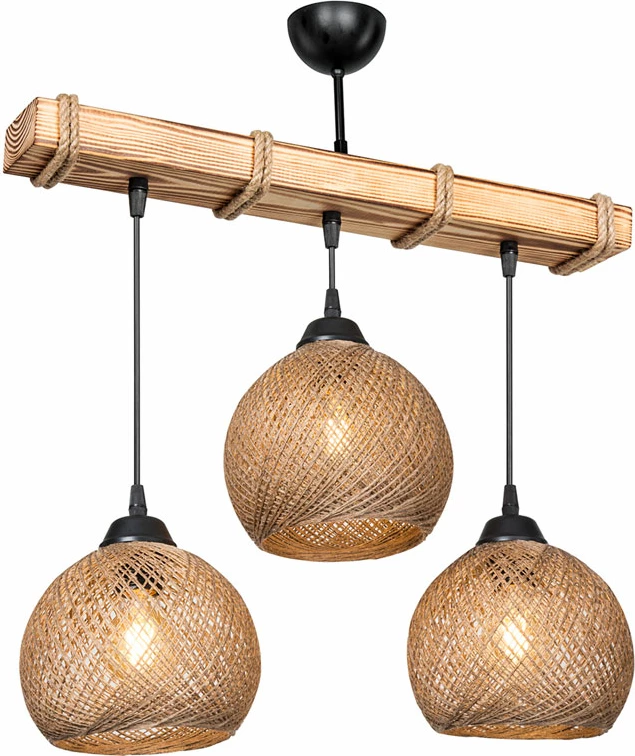 Dritë tavani Fiona Ε27, ngjyrë arre-bezhë, 50x20x63cm