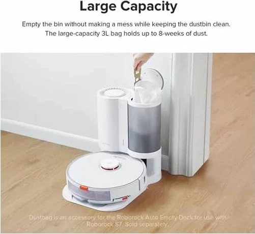 Qese pluhuri Roborock për dok vetë-zbrazës S7/S7MaxV+, Onyx, 3 copë