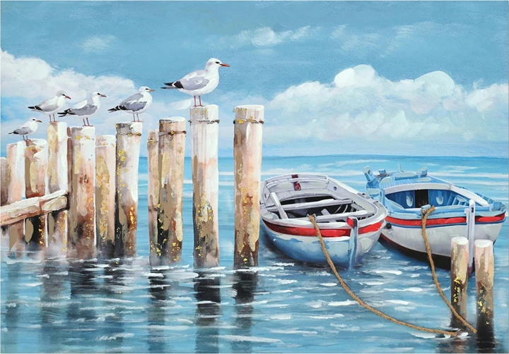 Pikturë kanavacë Port, shumëngjyrëshe, 100x3x70cm