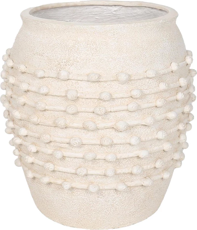 Vazo dekorative NISYROS, MgO, bezhë, 45x45x56 cm