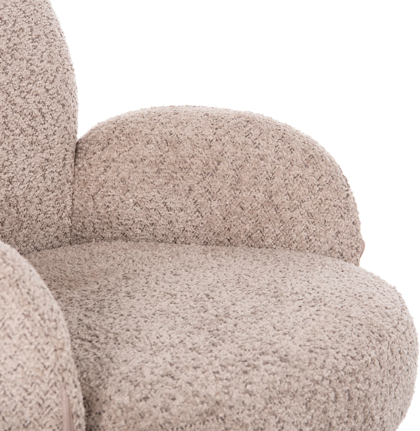 Set për darkë 7 pjesë, tavolinë CORBY & 6 karrige WINON (bej)